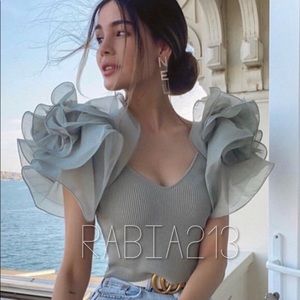 ZARA ORGANZA CROP TOP